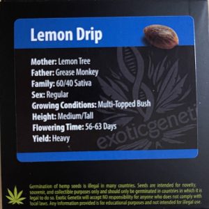 Exotic Genetix – Lemon Drip (Regular M/F)