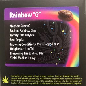 Exotic Genetix – Rainbow G (Regular M/F)