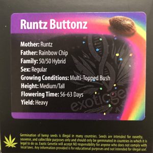Exotic Genetix – Runtz Buttonz (Regular M/F)