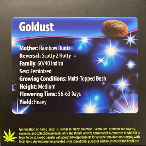 Exotic Genetix – Goldust (Feminized)