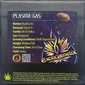 Exotic Genetix – Plasma Gas (Feminized)