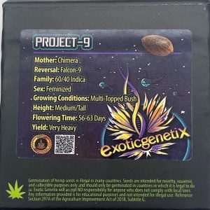 Exotic Genetix – Project 9 (Feminized)