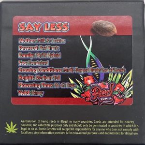 Exotic Genetix – Say Less (Feminized)