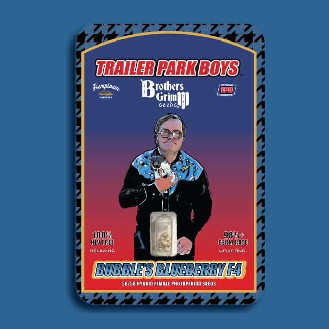 Brothers Grimm Seeds – Bubble’s Blueberry F4 (Trailer Park Boys Collab) (Feminized)